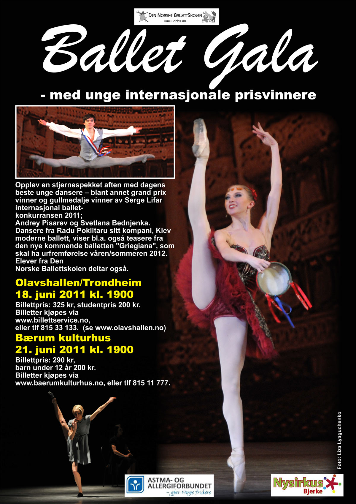 2011 poster ballet galla performance June and dance performance May